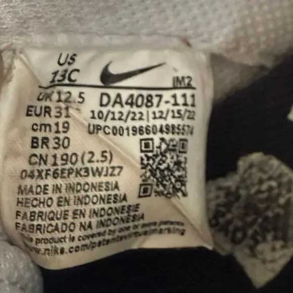 Nike Blazer Mid ‘77 White/Orange Kids Sneakers - SZ 13.5 C - Picture 11 of 11